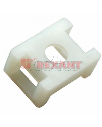 Площадка для крепления стяжки 22.2x16мм БЕЛАЯ 100 шт (10шт/уп) REXANT 07-2102 в Березниках Стяжки-хомуты Pintop.ru