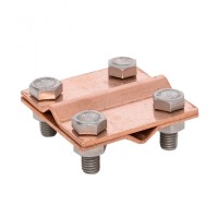 Зажим крестовидный прут-прут (пластина 57x57мм) Cu EKF PROxima (lp-g3109-cu)