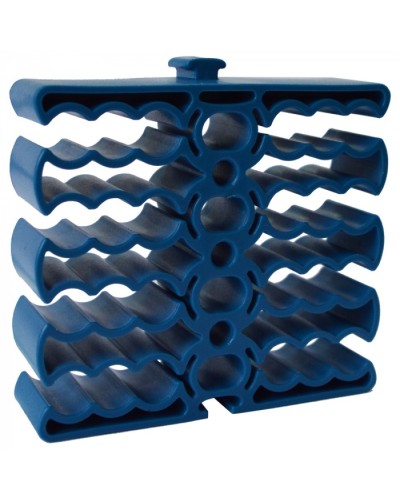 Кабельная гребенка на 24 кабеля, синяя LANMASTER (LAN-CCLP24-BL) в Березниках Аксессуары для стоек и шкафов Pintop.ru