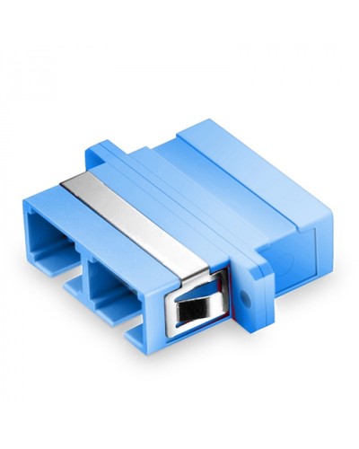 Оптический адаптер OS2, дуплекс SC, с фланцами, синий Eurolan (36A-S2-2S-02BU) в Березниках Проходные адаптеры и розетки оптические Pintop.ru