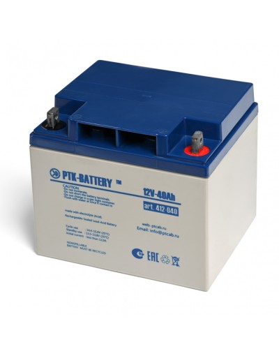 Аккумулятор свинцово-кислотный ПожТехКабель PTK-BATTERY АКБ 12V - 40Ah в Березниках Электротехническое оборудование Pintop.ru