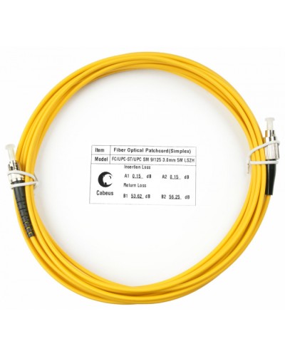 Шнур оптический simplex FC-ST 9/125 sm 10м LSZH Cabeus FOP(s)-9-FC-ST-10m в Березниках Патч-корды оптические Pintop.ru