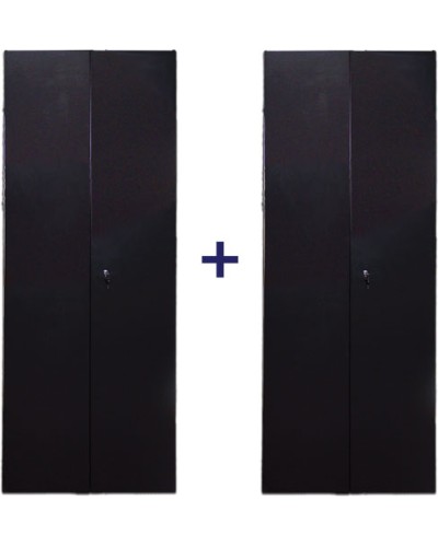 Комплект дверей 47U, 600 мм, черный, передняя - распашная металл, задняя - распашная металлTWT TWT-CBB-DR47-6x-S-M1 в Березниках Аксессуары для стоек и шкафов Pintop.ru