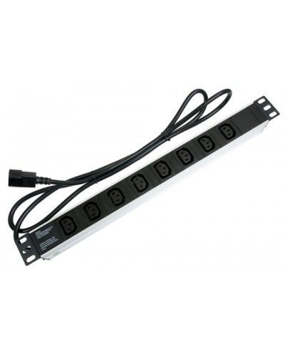 Блок на 8 розеток IEC 320 горизонтальный для 19 шкафов Cabeus (PDU-8I-2IEC) в Березниках Блоки розеток Pintop.ru