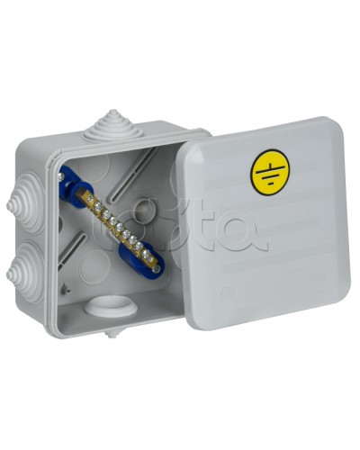 Коробка КУП КМ41361 100х100х50мм IP44 6 вв. (7035) IEK (UKO21-100-100-050-K41-55U) в Березниках Распределительные коробки Pintop.ru