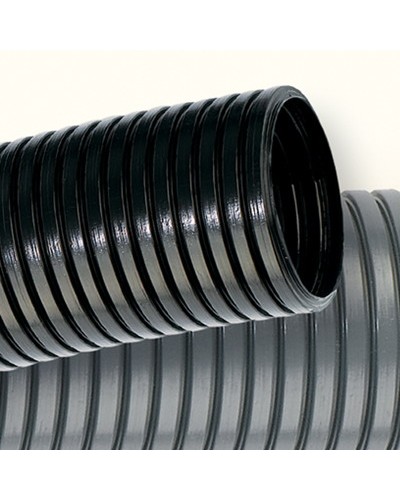 Труба гофрированная DN12мм, ПВ-2, Dвн 12,2 мм, Dнар 15,8 мм, полиамид 6, цвет чёрный, с протяжкой, DKC PA611216F2 в Березниках Труба гофрированная Pintop.ru