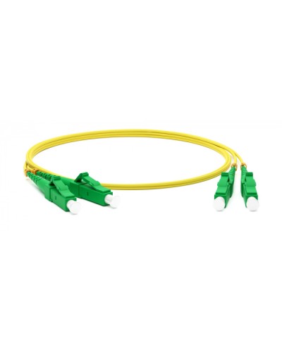Патч-корд волоконно-оптический одномодовый SM 9/125 (OS2), LC/APC-LC/APC, duplex, LSZH, 5 м Hyperline FC-D2-9-LC/AR-LC/AR-H-5M-LSZH-YL в Березниках Патч-корды оптические Pintop.ru