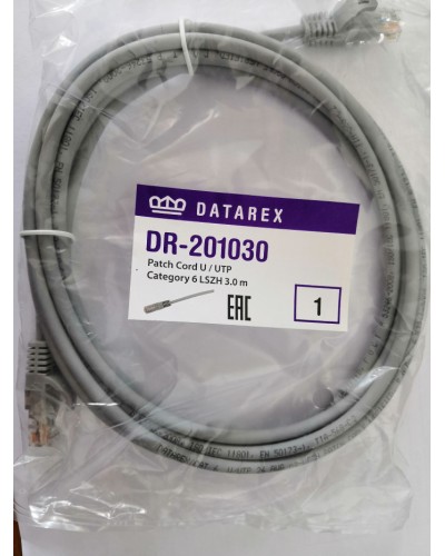 Шнур коммутационный категории 6 Datarex DR-201030 в Березниках Патчкорды (медные) Pintop.ru