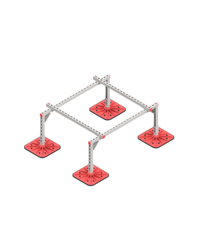 Опорная конструкция для установки оборудования TECHNORAPTOR FOOT 1200х1000 КМ-профиль (KM-TR-F-SSEI-1200-1000) в Березниках Системы видеонаблюдения Pintop.ru